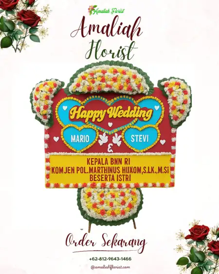 Papan Bunga Pernikahan Guntung